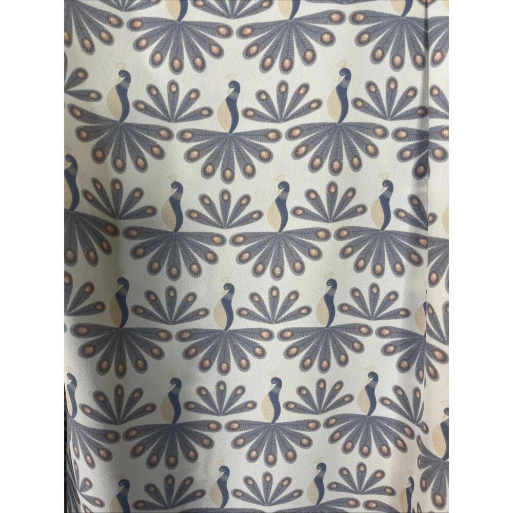 Express Portofino Shirt Slim Fit Blue Peacock Print Long Sleeve Small - Picture 6 of 8